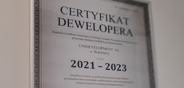 Unidevelopment z prestiżowym wyróżnieniem