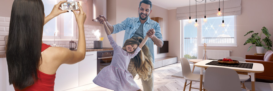 przykładowa aranżacja mieszkania 3-pokojowego